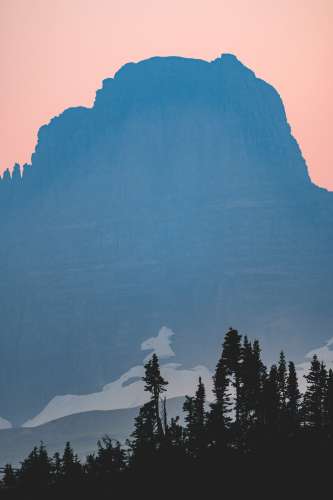 Glacier Wildfire Sunset